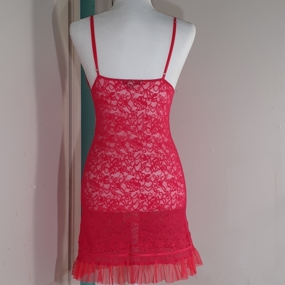 Victoria's Secret Neon Pink Lace Slip Size M. - Picture 4 of 12